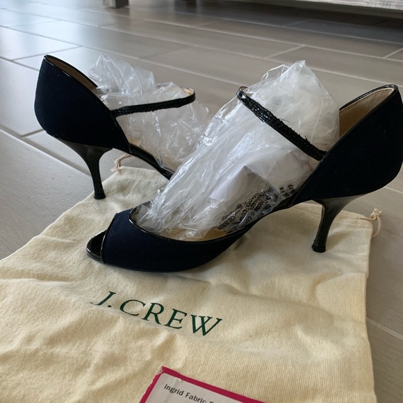 ❗️SOLD❗️J.Crew Ingrid Fabric Peep-Toe Heels - Picture 3 of 7